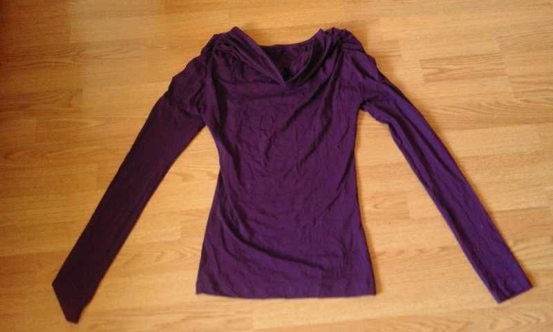 bluzka tunika 38 fioletowa