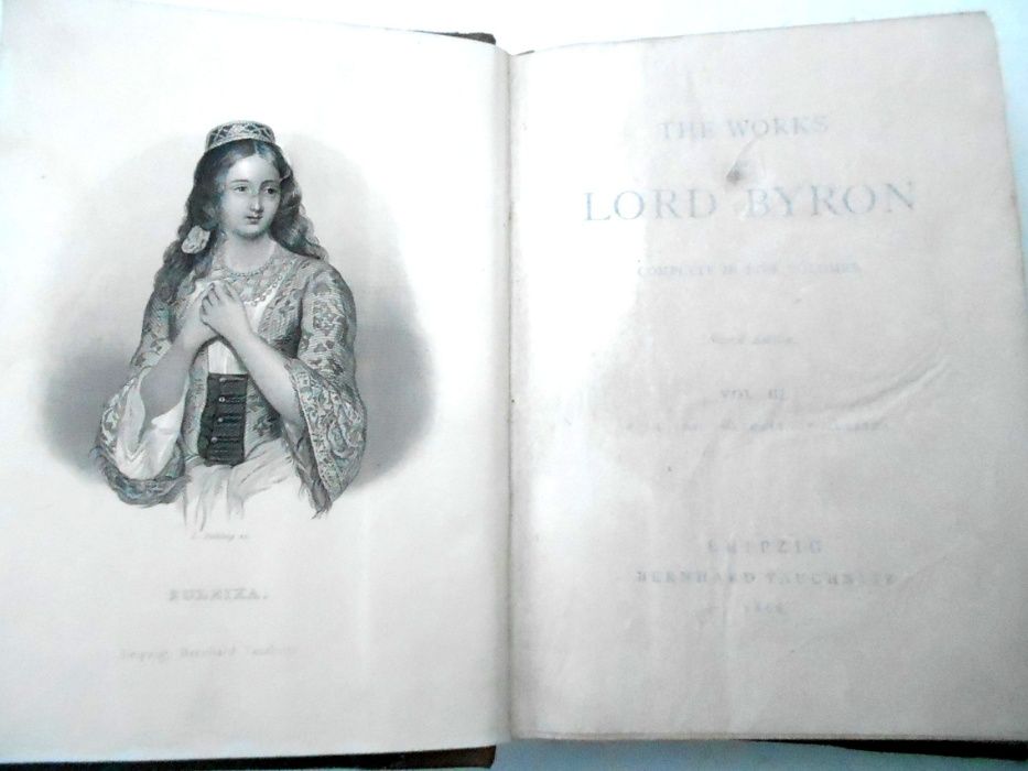 Lord Byron, Vol. 3 oryginał w j.angielskim ,1866, oprawa z epoki