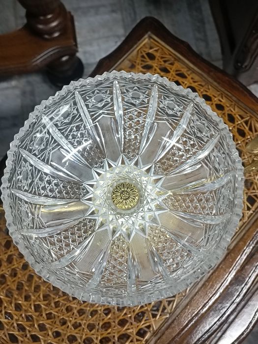 Кришталева ваза, цукерниця , фруктовниця , бронза