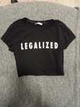 czarny crop top M New Yorker LEGALIZED