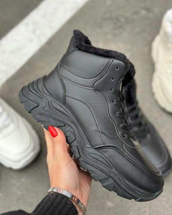 Черевики зимові чорні утеплені кросівки жіночі 36, 37, 38, 39, 40, 41