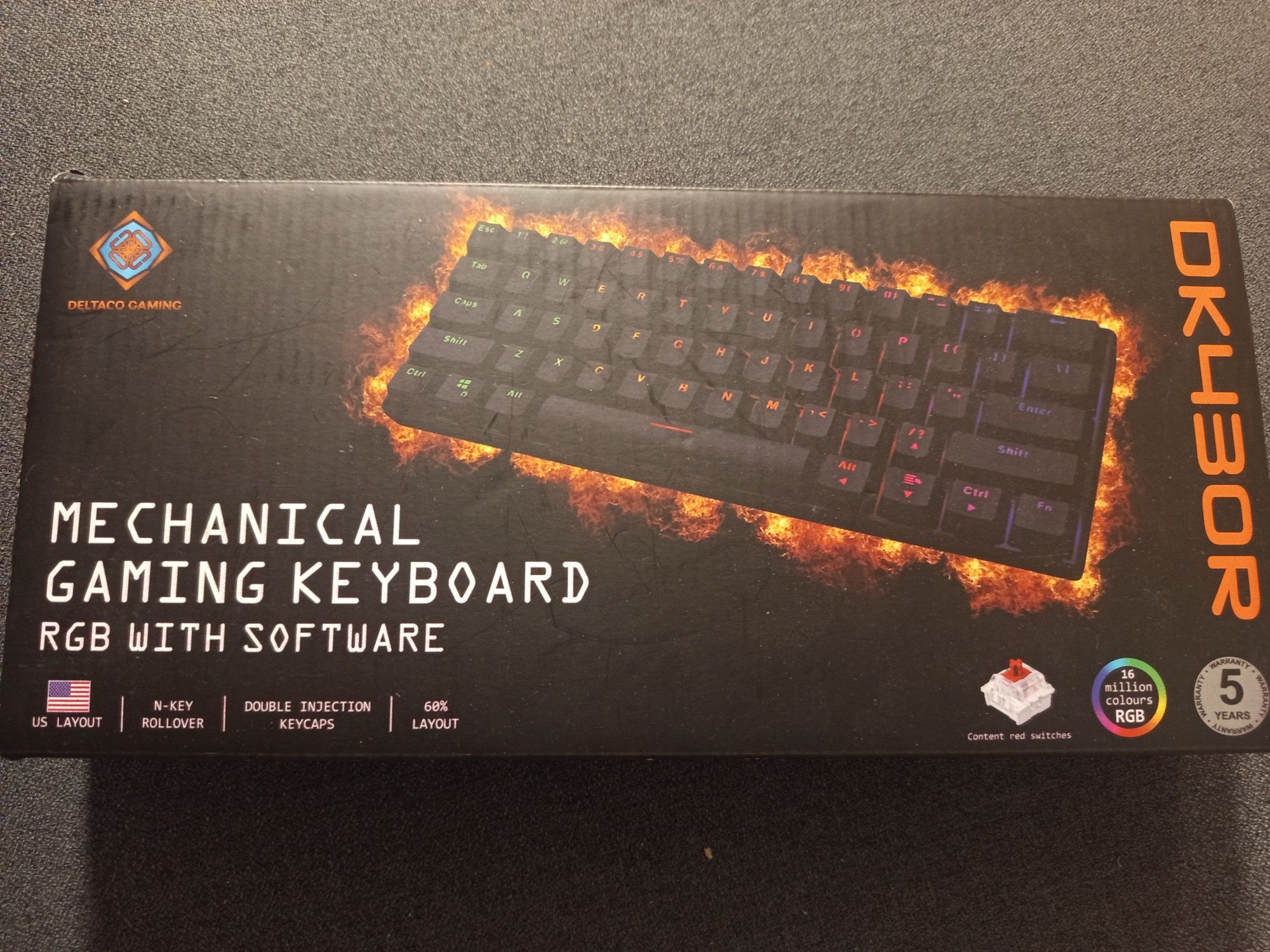 Klawiatura gamingowe mechaniczna RGB delcato gaming DK430R