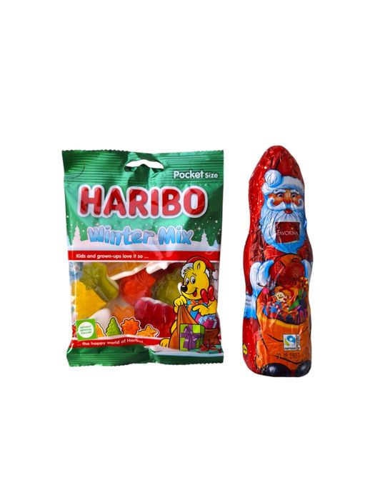 Prezent świąteczny dla chłopca - Figurka/Kolorowanka/Kredki/Słodycze