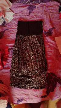 Sukienka mini panterka z czarnymi cekinami