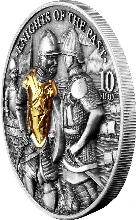 Серебряная монета Knights Of The Past, Germania Mint Niue