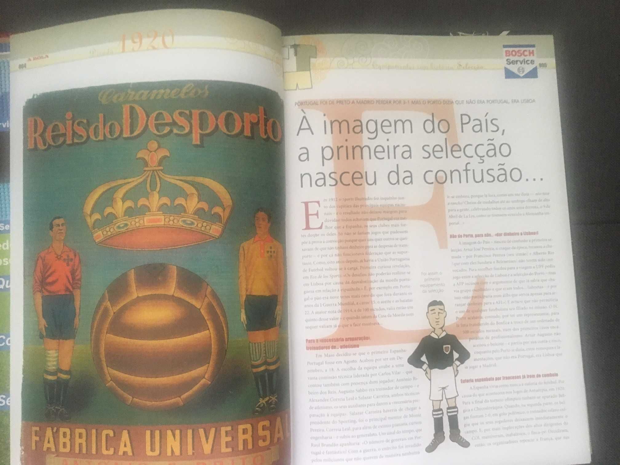 Futebol 5 volumes Equipamentos 3 grandes e seleção desde 1890 até 2000