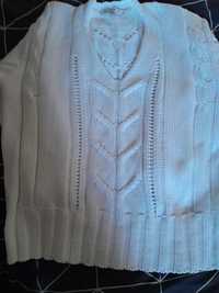 duży biały sweter damski włoski xxxxl biust 140cm