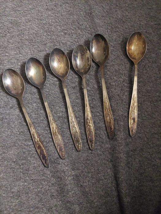 Zestaw łyżeczek posrebrzanych platerowanych PRL zsrr