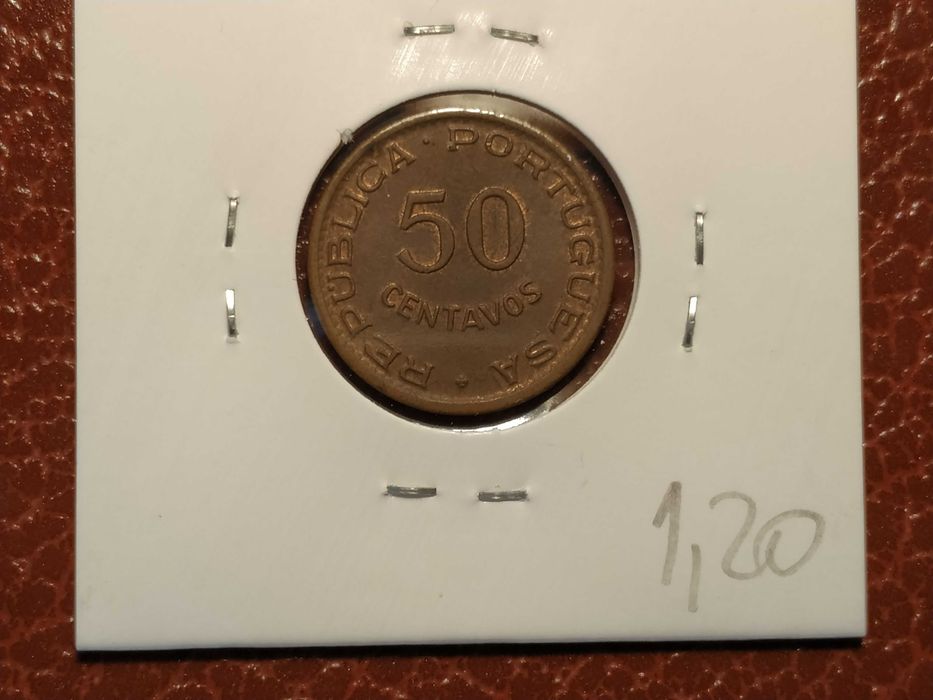 Angola - moeda de 50 centavos de 1958 (ex-colónias)