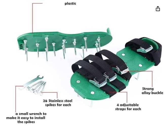 Sandálias arejadoras de relvado novas