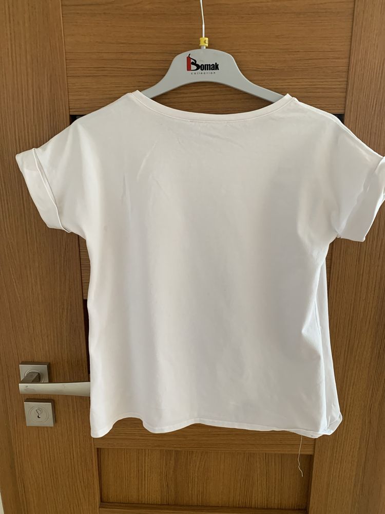 Biały damski t-shirt S