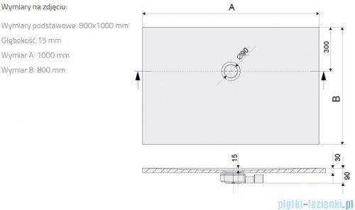 Brodzik sanplast open structure 100 x 80 Nowy