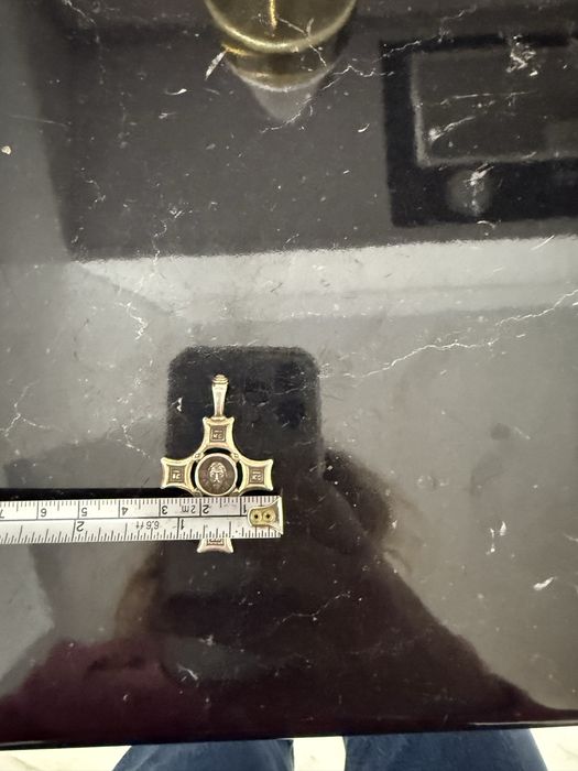 Срібний масивний хрест