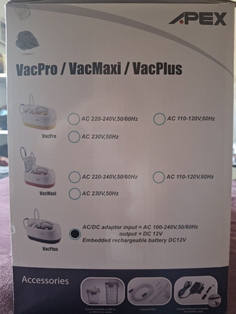 Aspirador secreções Apex vacplus