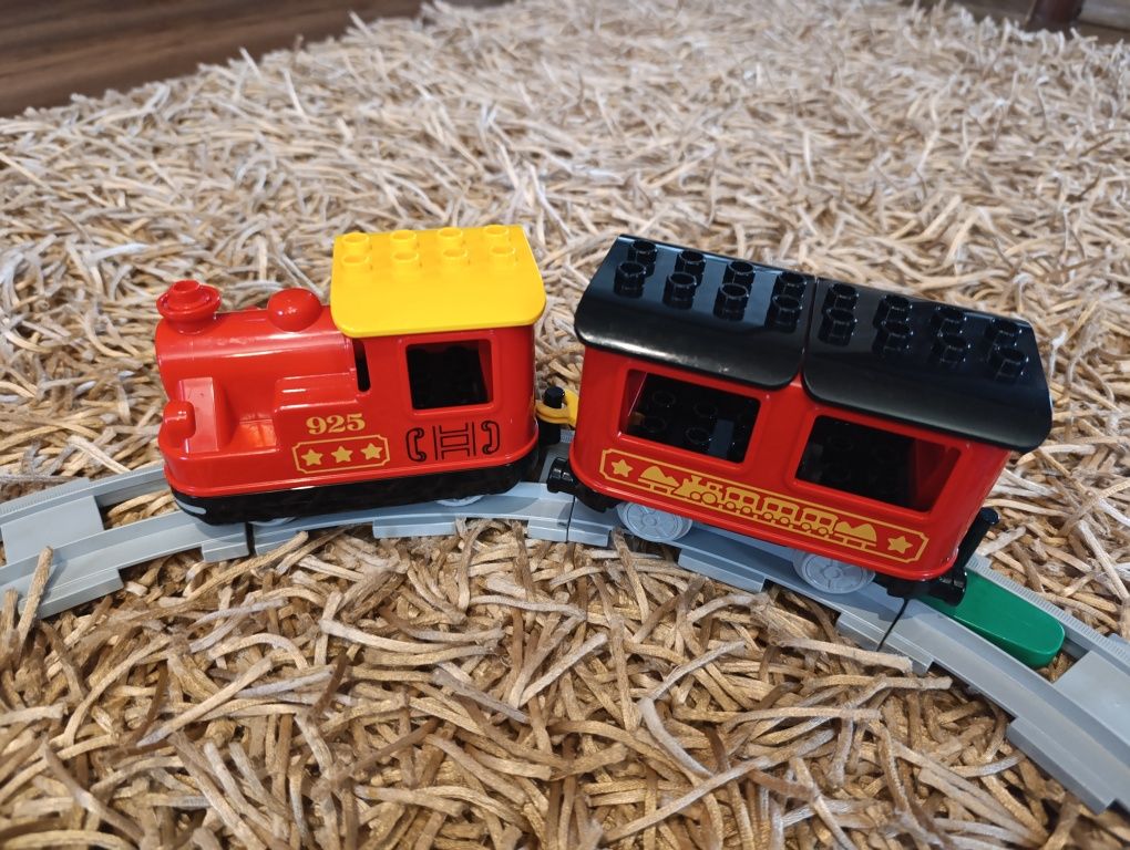 Klocki LEGO Duplo Pociąg parowy 10874, karton, instrukcja