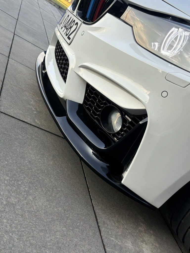 BMW F30 F31 F32 F36 M3 Look Dokładka Zderzaka Przedniego  Czarny