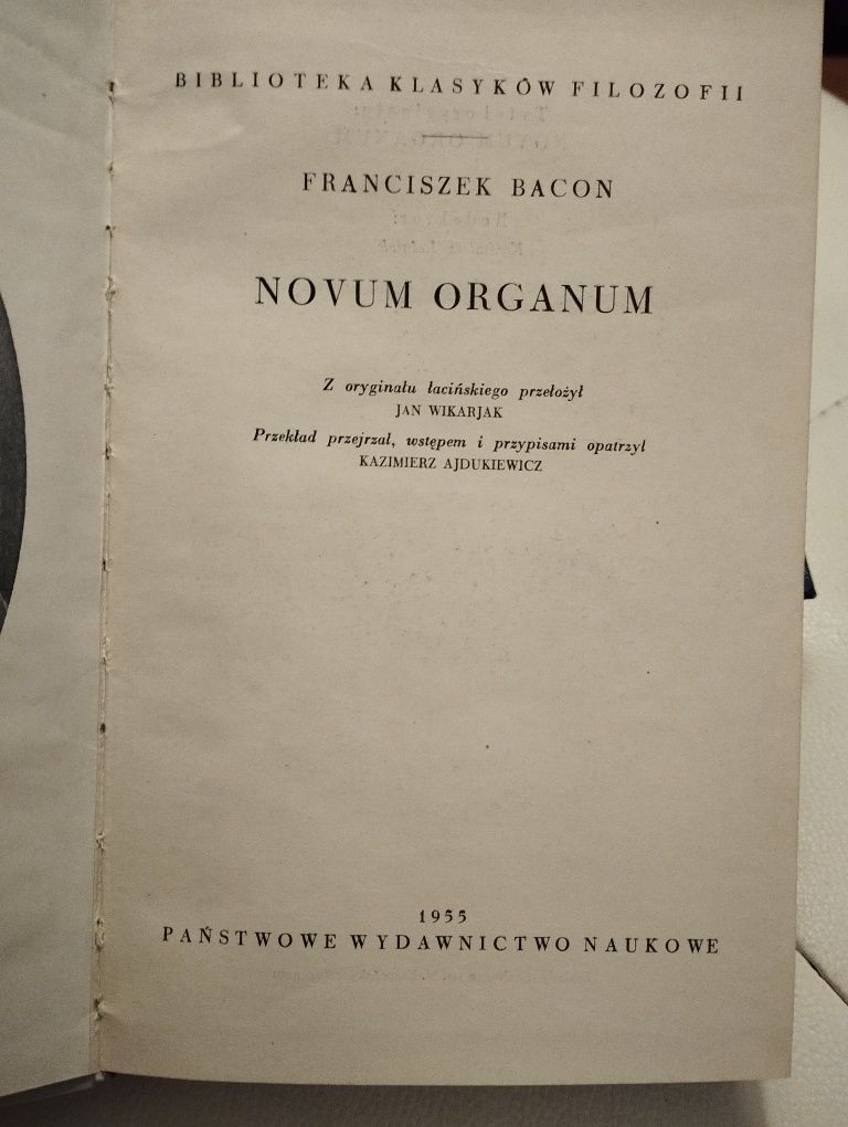 Bacon Novum organum