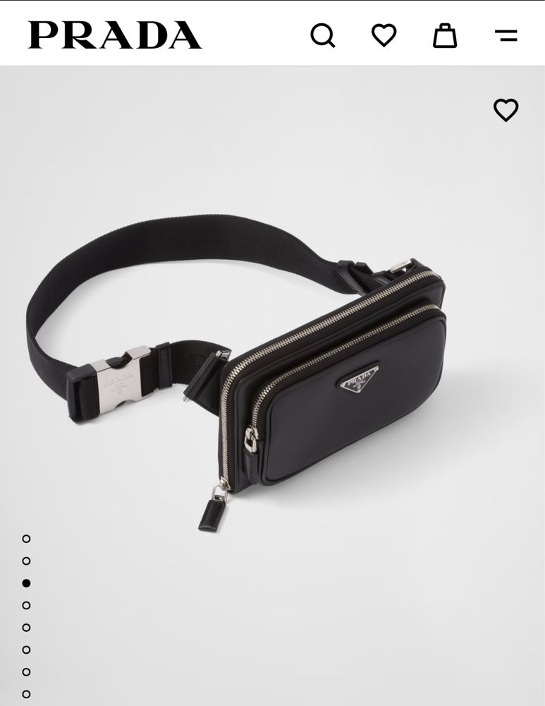 Сумка Leather belt bag Prada