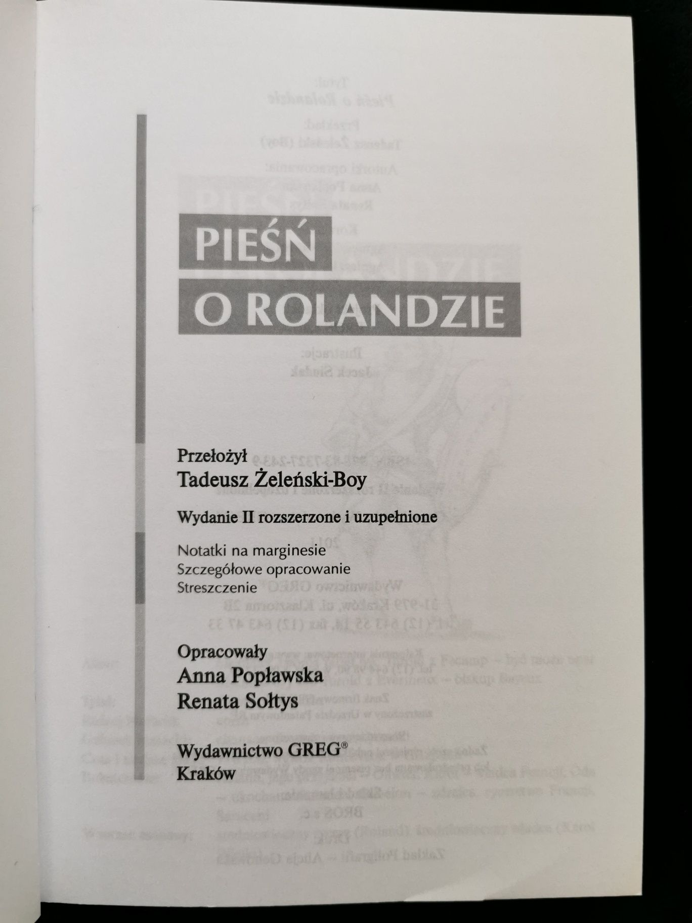 Lektura Pieśń o Rolandzie