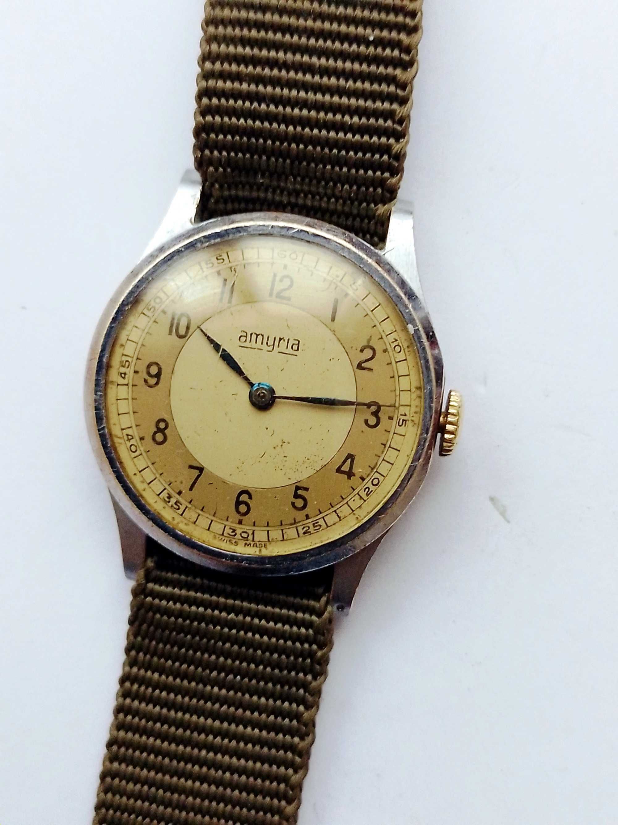 Stary zegarek mechaniczny Amyria swiss made