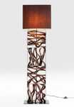Lampa podłogowa nature wave drewniaba kare design drewno