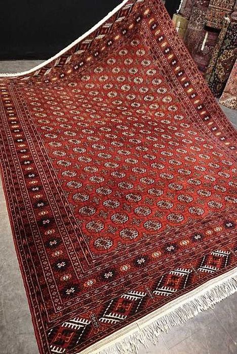 Tapete Afegão BUKHARA Art Deco, manual, Lã s/Algodão, 335cm x 250cm