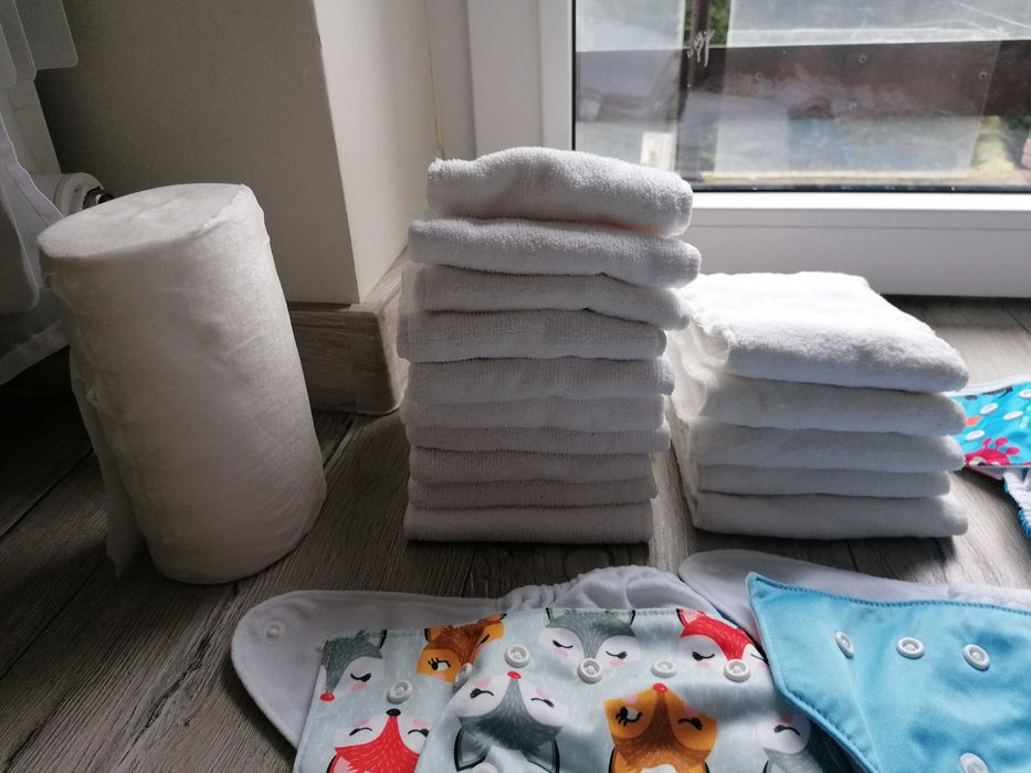 Pielucha wierlorazowa otulacz 8 sztuk + 15 wkładów+bibułki