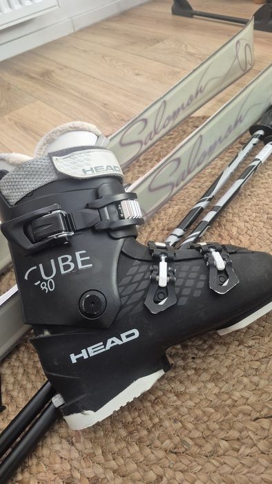 Narty damskie Salomon 162, buty head 41 kije