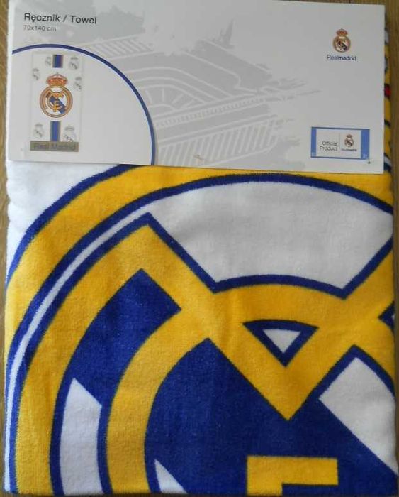 RĘCZNIK - REAL MADRYT - 5 sztuk. 70x140 cm. Oficjalny produkt.