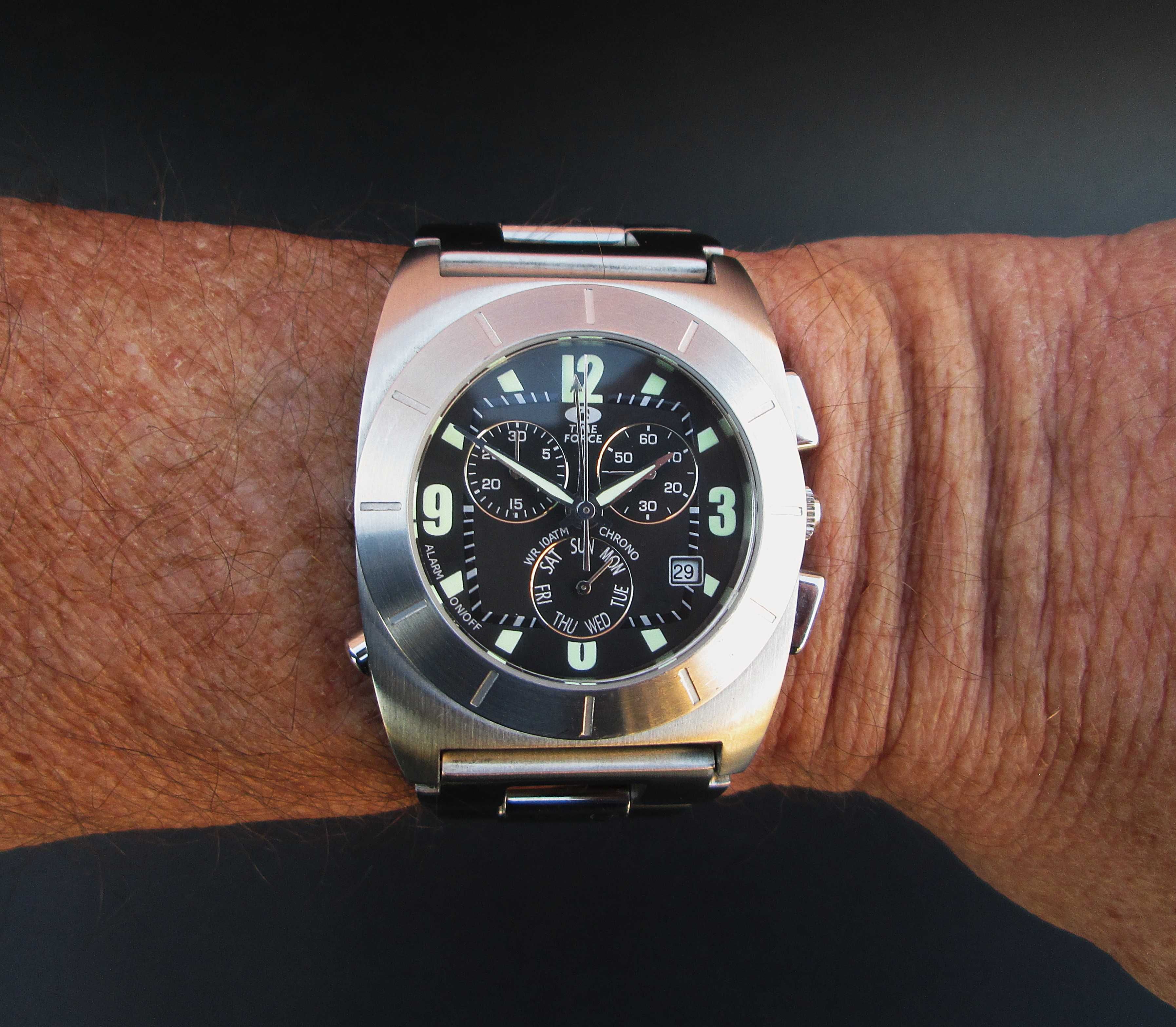 1990's Relógio Cronometro TIME FORCE com Alarme Mov. ISA 8154 - SWISS