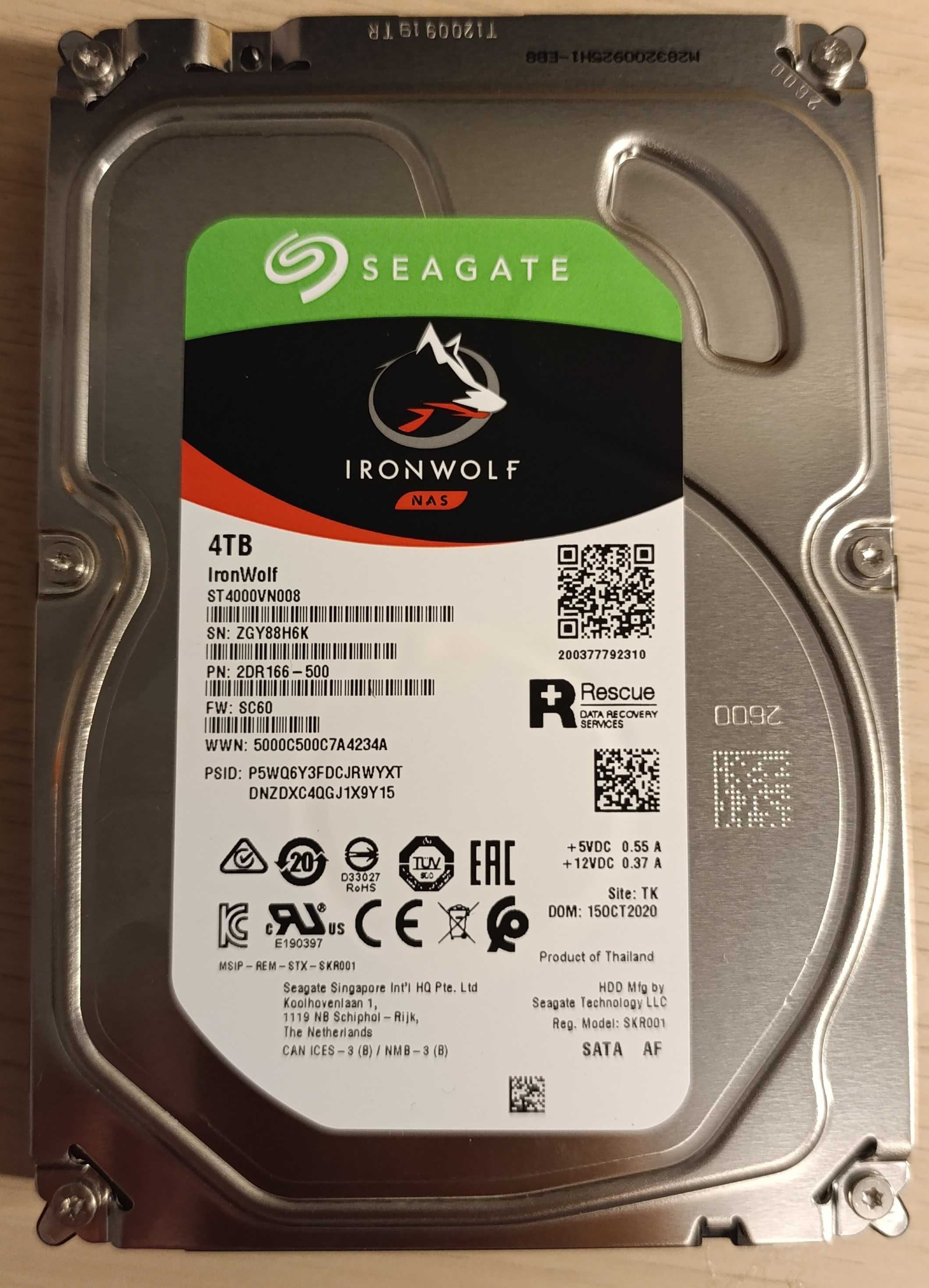 Seagate Ironwolf 8TB (2X4TB) ST4000VN008