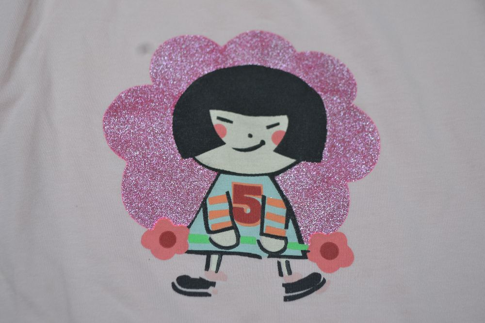 Linda blusa cor de rosa, manga comprida, menina 11-12 anos, P. Patapon
