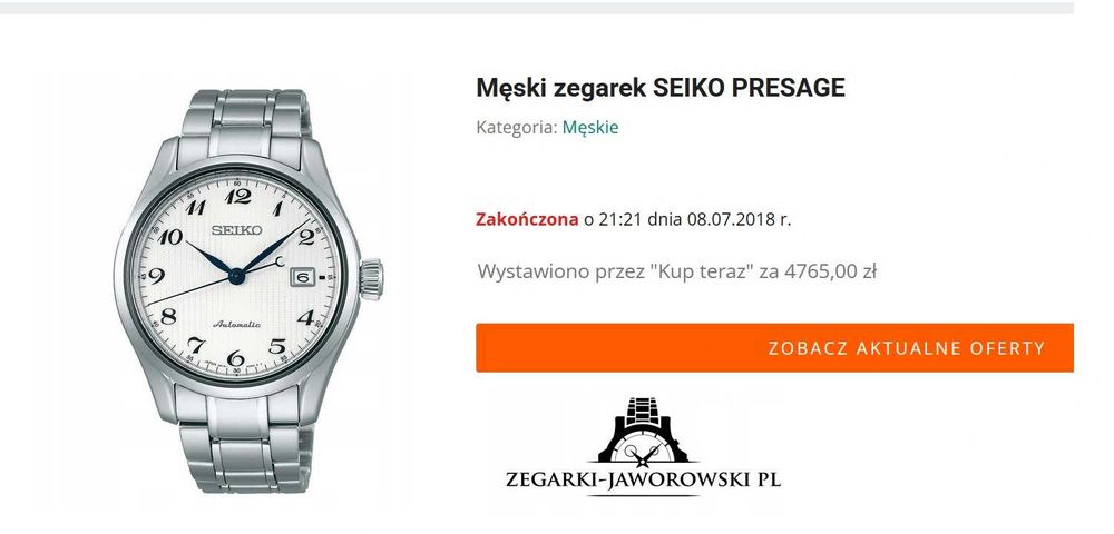 Zegarek Automatyczny Seiko Presage Automatic 23J 50h Data JAPAN Zestaw