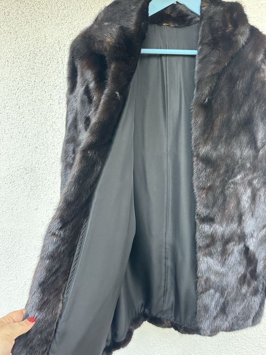 Casaco de Vison castanho escuro