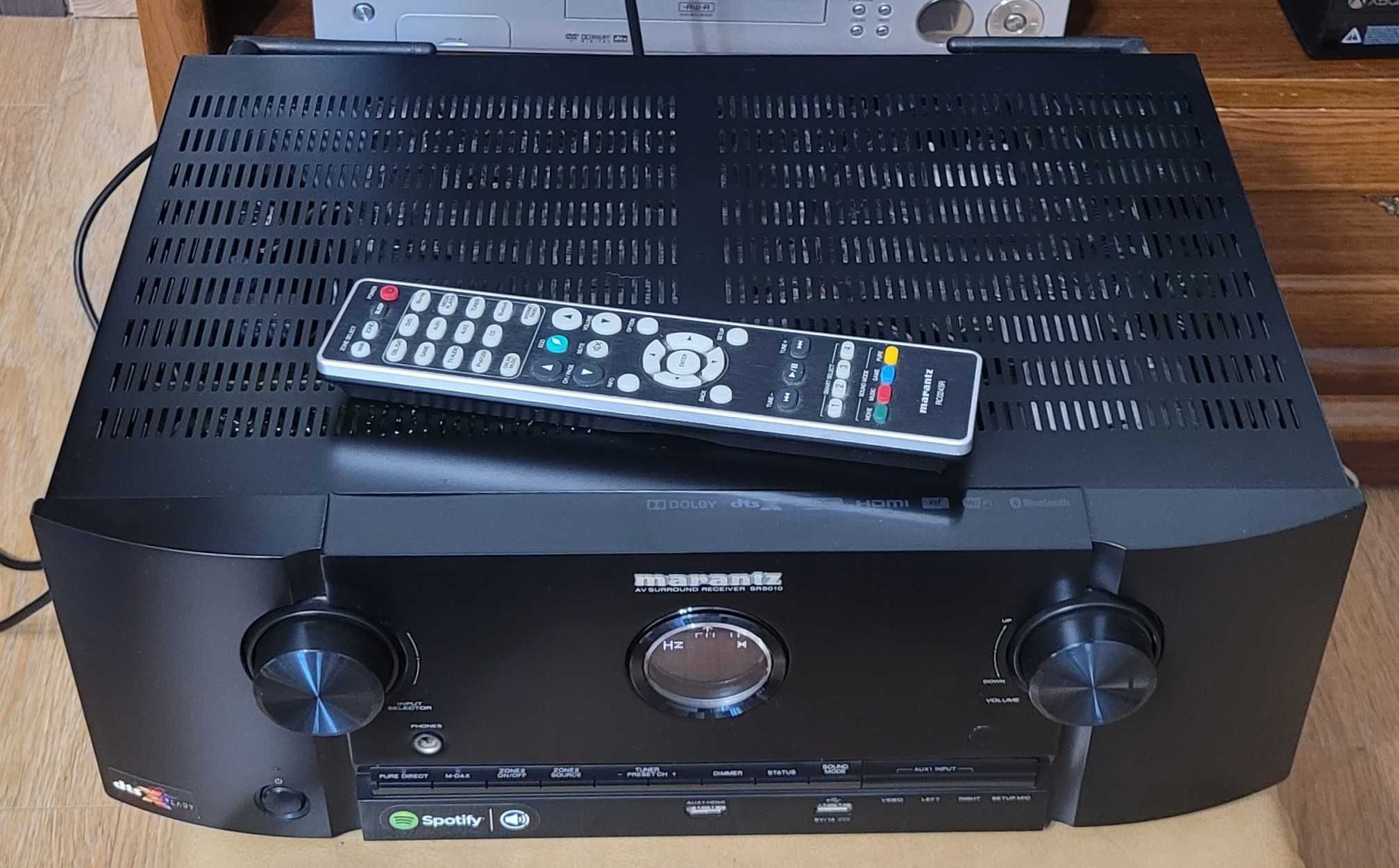 Amplituner 7.2 Marantz SR5010 ATMOS WiFi BT SPOTIFY zestaw fabryczny