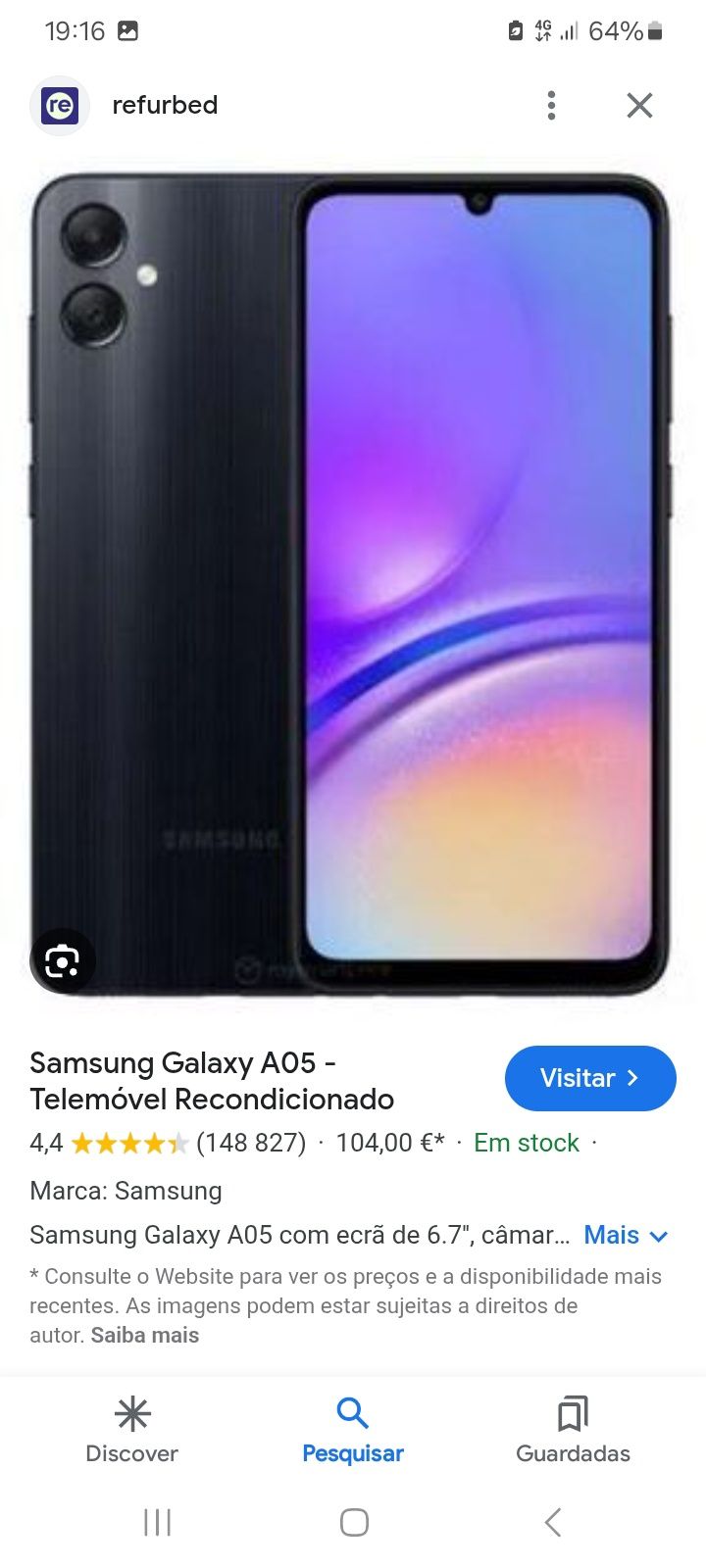 Samsung galaxy A05