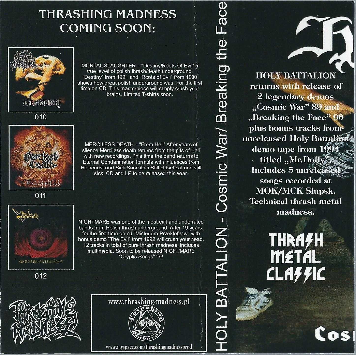 CD Holy Battalion - Cosmic War-Breaking The Face (2010) (Thrashing M.)