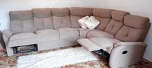 Narożnik modułowy z funkcją relaksu plus ława. Możliwy transport