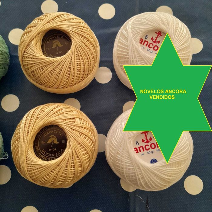 Novelos de linha n.º 6  para croché