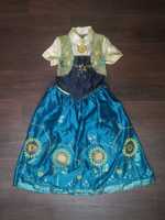 Карнавальный костюм платье Анна холодное сердце дисней 7-8 лет косплей