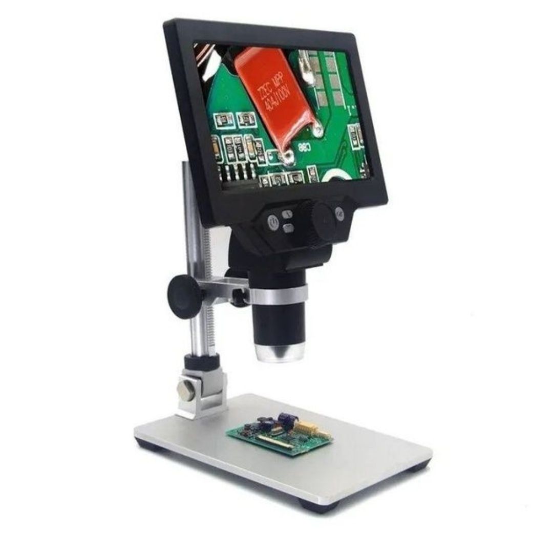 Микроскоп цифровой c 7 ЖК на штативе, 3000мАч, MicroSD, 12Мп, 1-1200X
