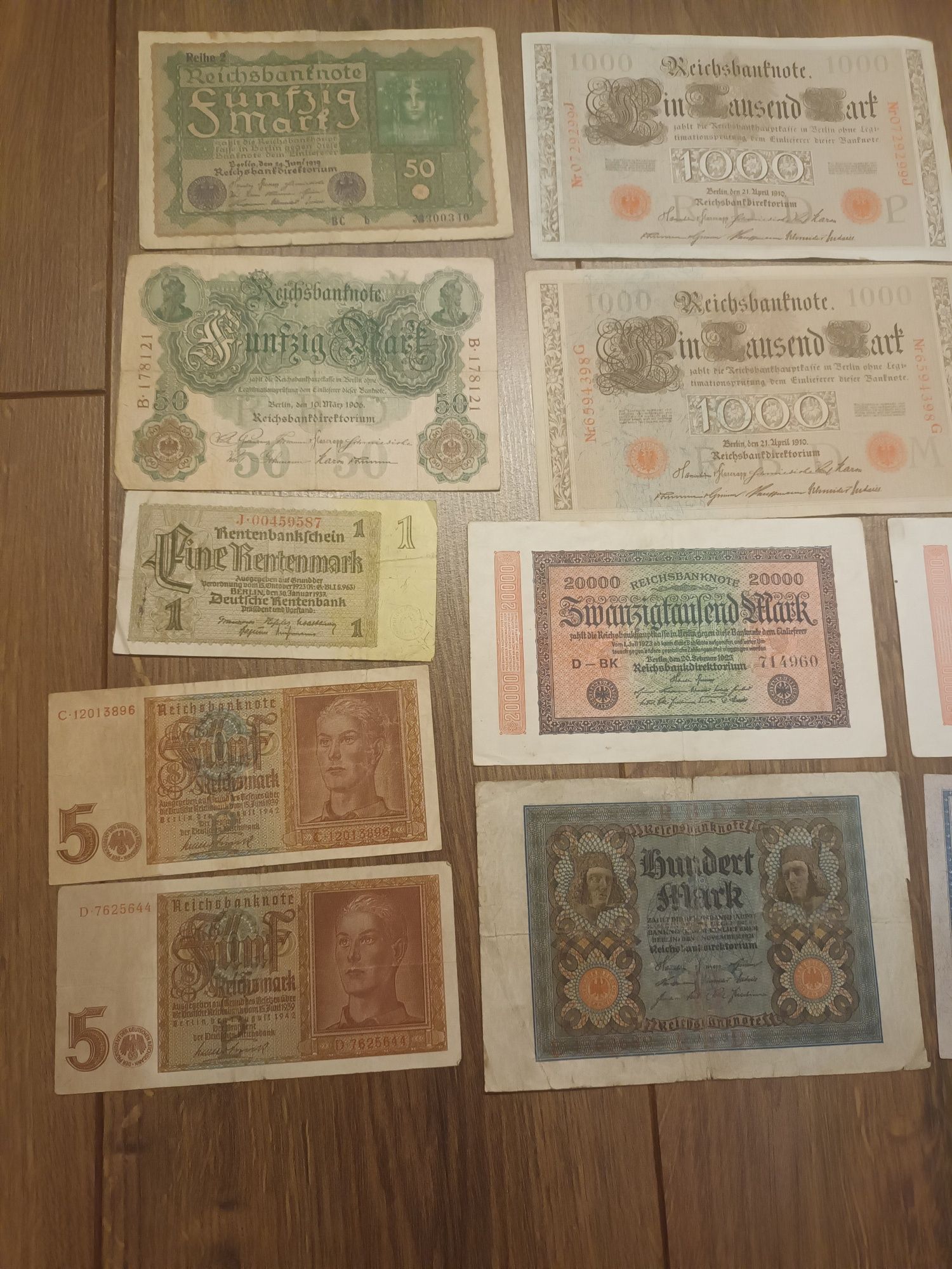 Niemcy Mix banknotów 12sztuk