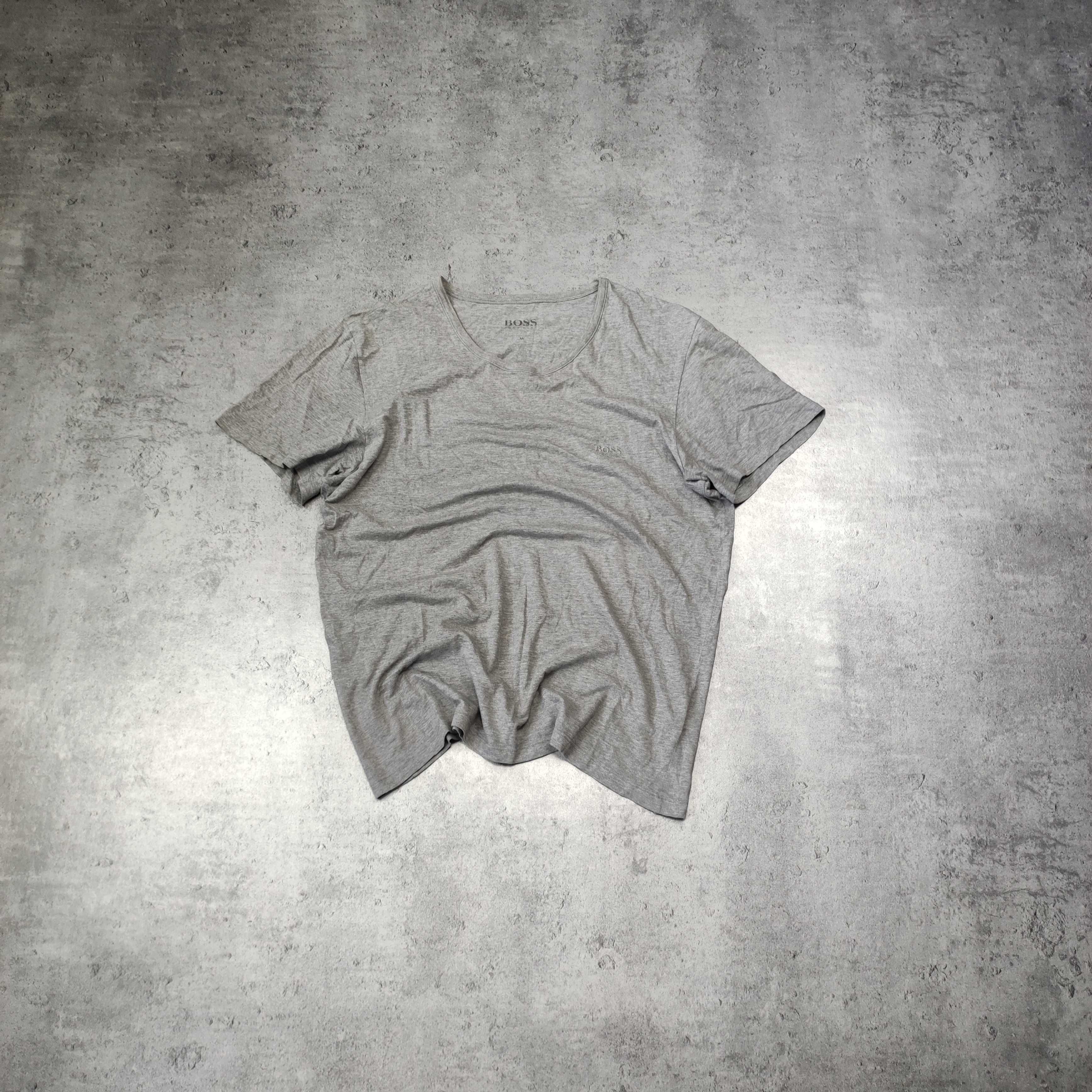 MĘSKA Koszulka Elegancka Basic Małe Logo Hugo Boss Bawełna Klasyczna