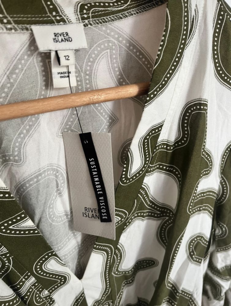 Nowa sukienka damska kimono River Island XL 100% wiskoza