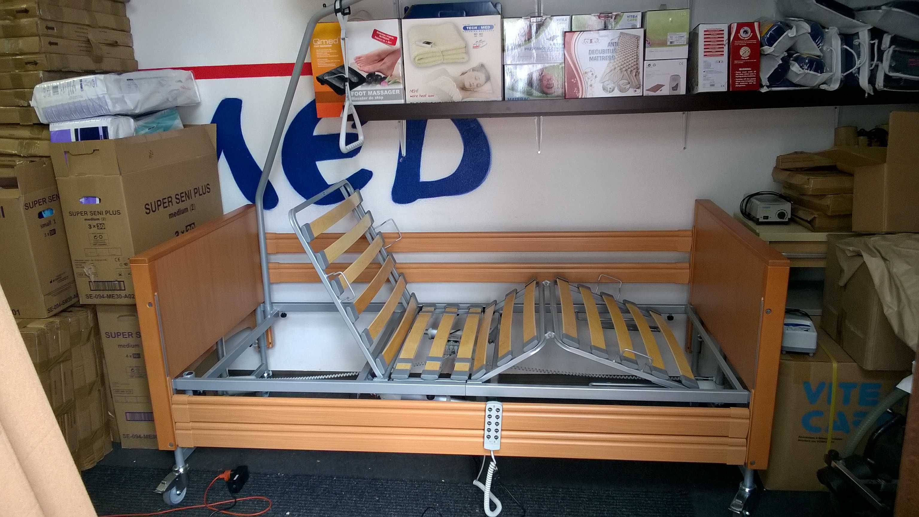 Łóżko rehabilitacyjne. Dostawa i montaż. Wypożyczalnia medyczna