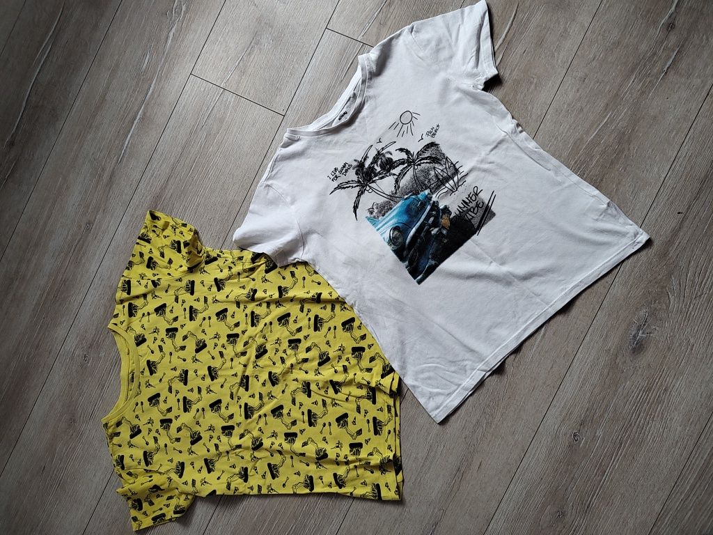 2 pak dwa t-shirty chłopięce r. 140