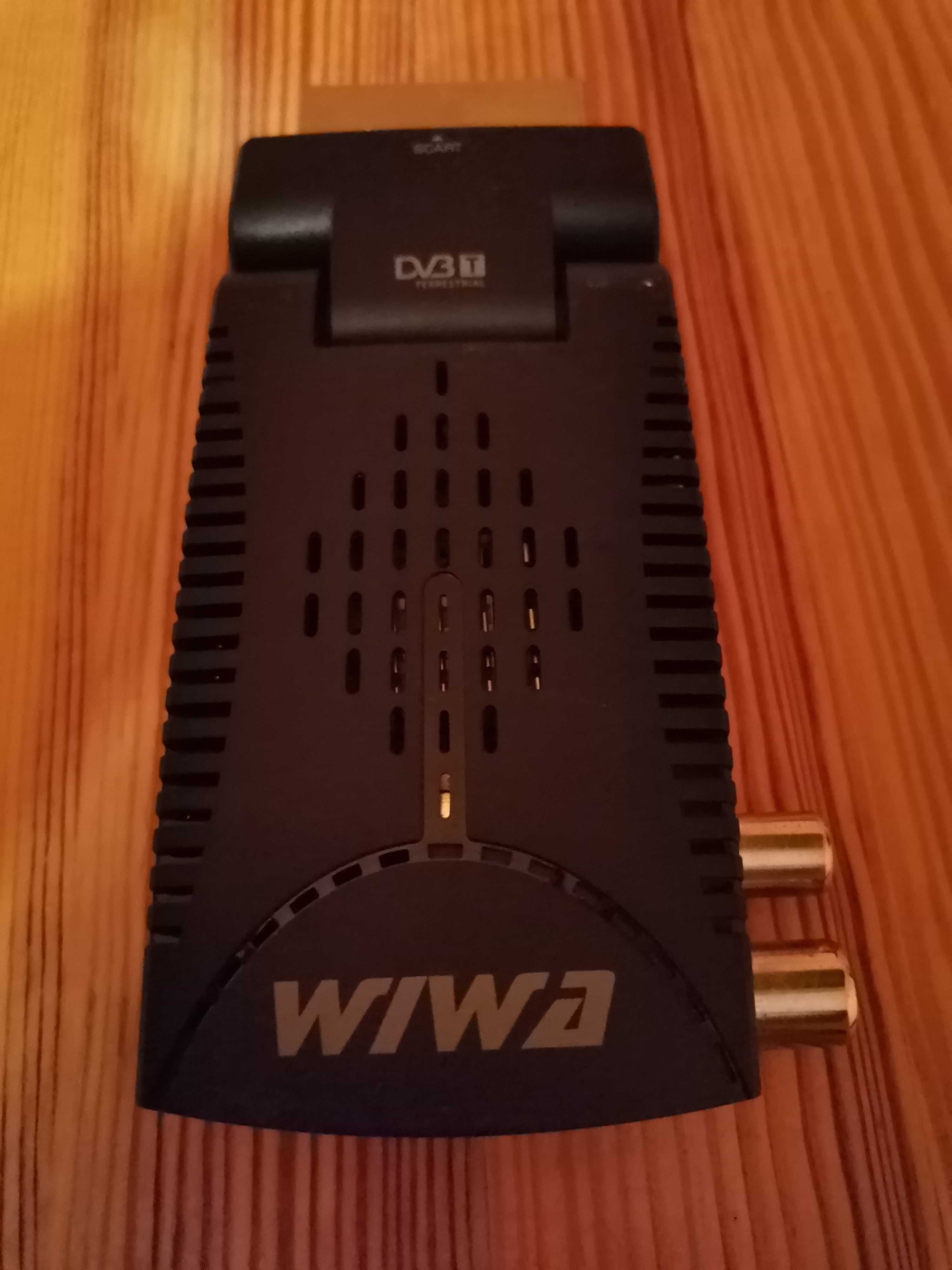 od ręki dekoder tuner WIWA HD50 DVB-T dvbt, kodek H. 264 AVC EURO HDMI