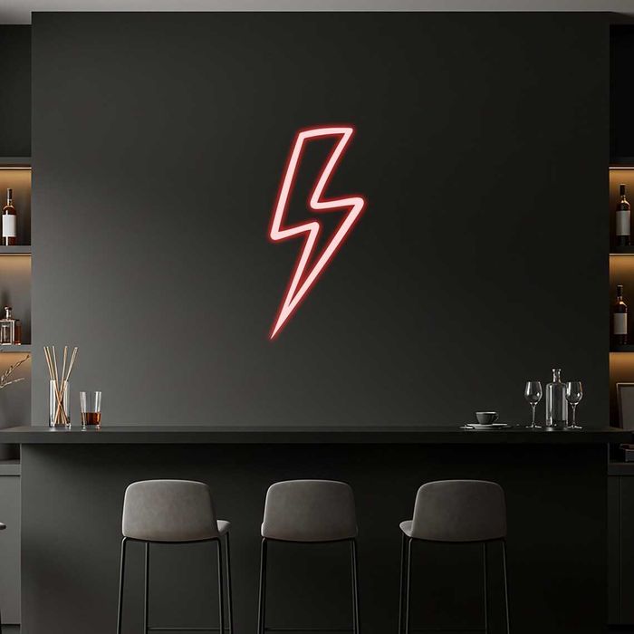 Neon Flex Placa de parede em formato raio