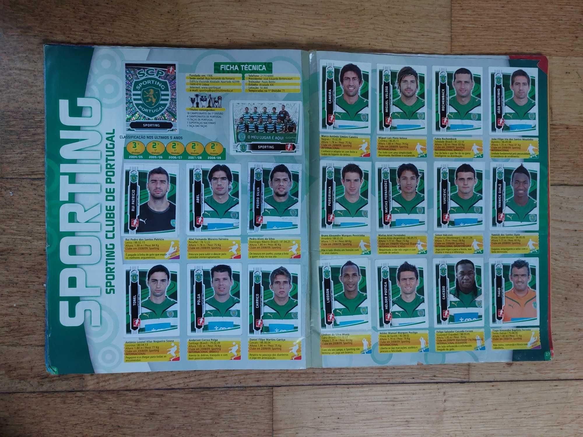 Caderneta de cromos - Futebol 2009-10 - Completa