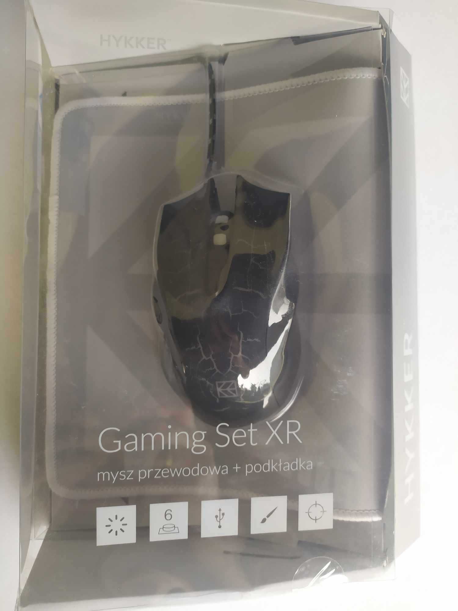 Myszka przewodowa Hykker Gaming Set XR + Podkładka